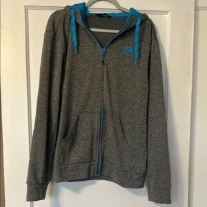 The North Face Gray and Blue Hoodie